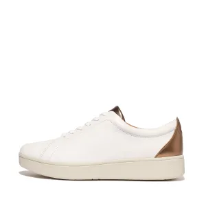 Rally Metallic Backtab Sneakers in White and Bronze