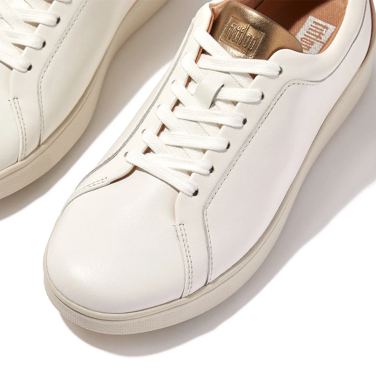 Rally Metallic Backtab Sneakers in White and Bronze