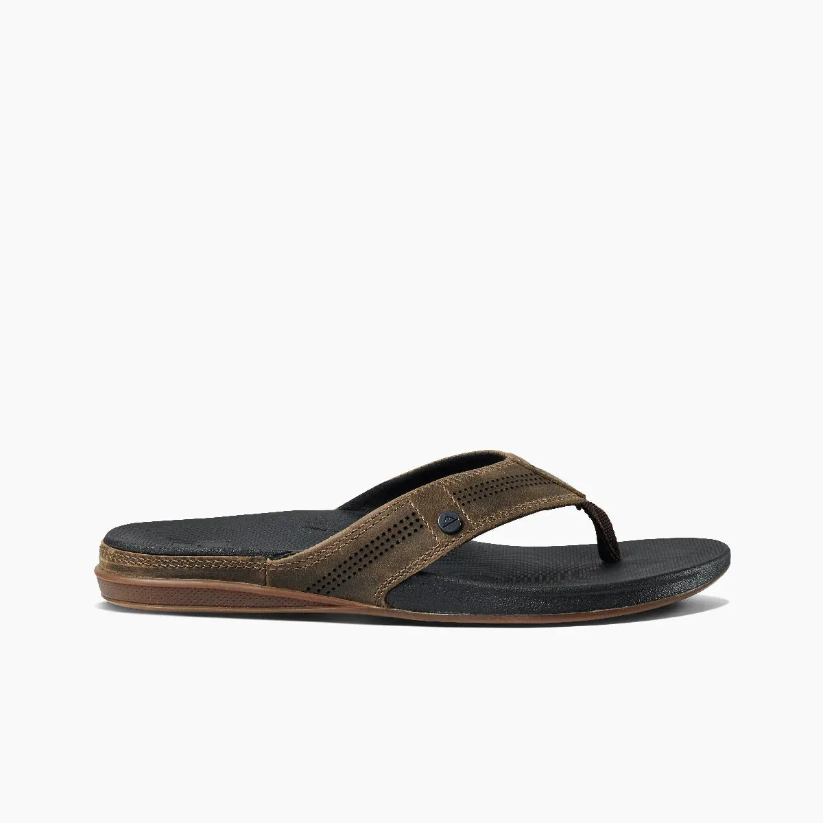 Reef Mens Cushion Lux Tan/ Black Sandals