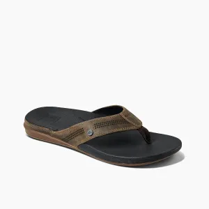 Reef Mens Cushion Lux Tan/ Black Sandals
