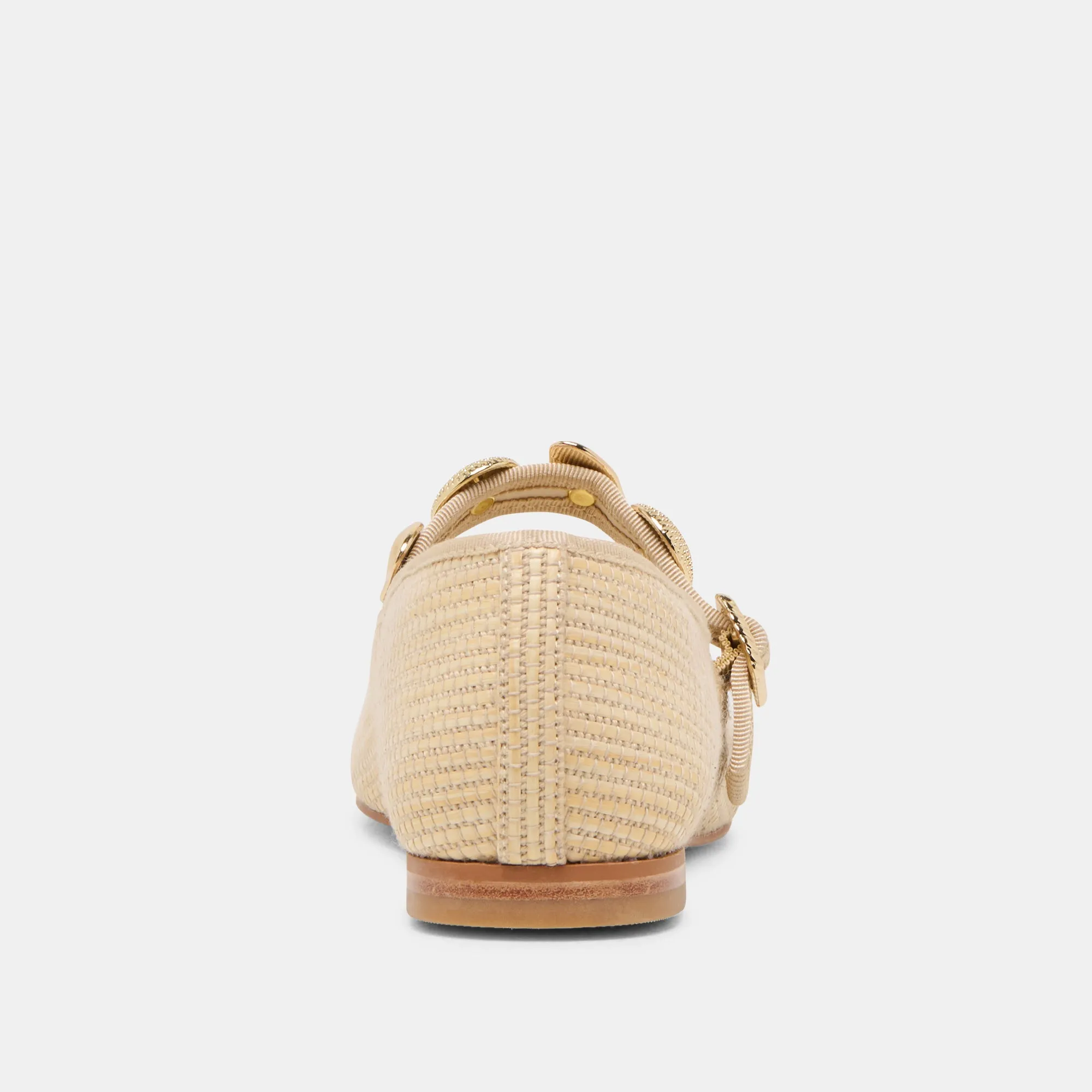 RELAN BALLET FLATS LT NATURAL RAFFIA