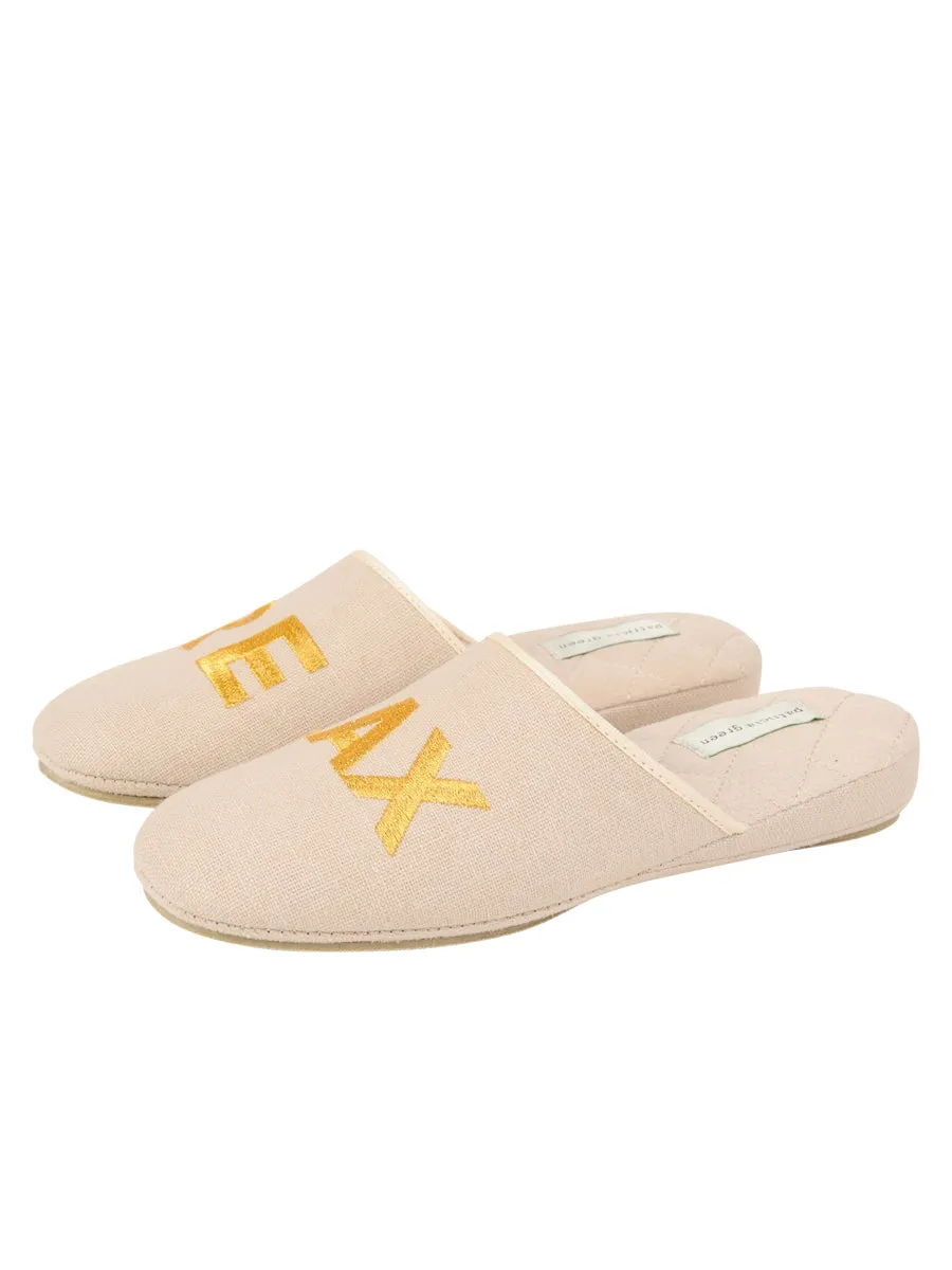 Relax Embroidered Slippers