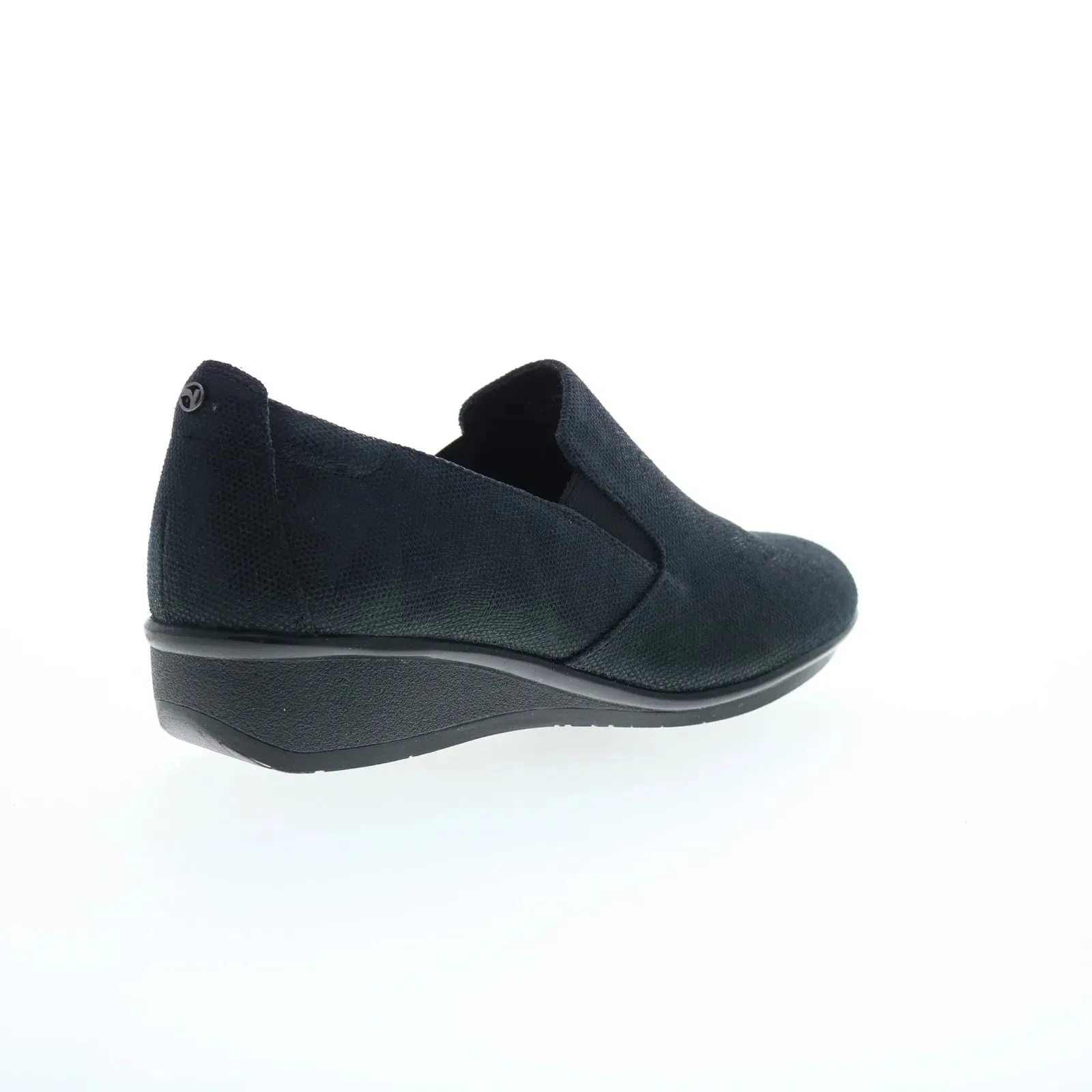 Revere Jamaica Womens Black Leather Slip On Loafer Flats Shoes