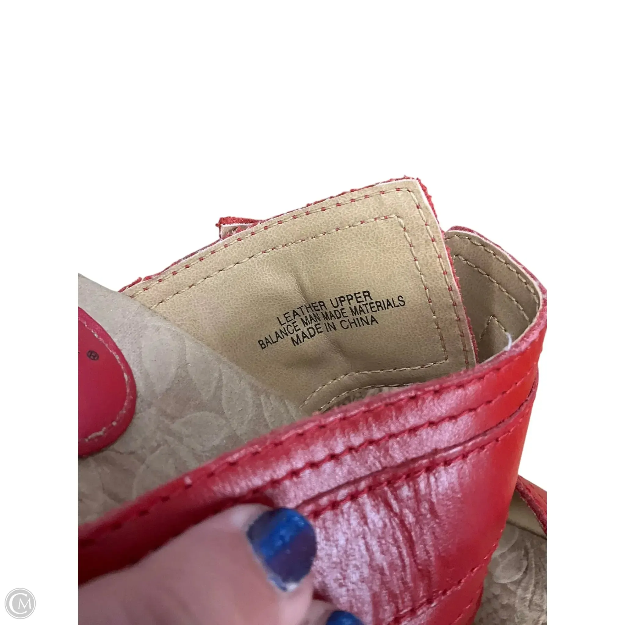 Sandals Heels Wedge By Born In Red, Size: 7