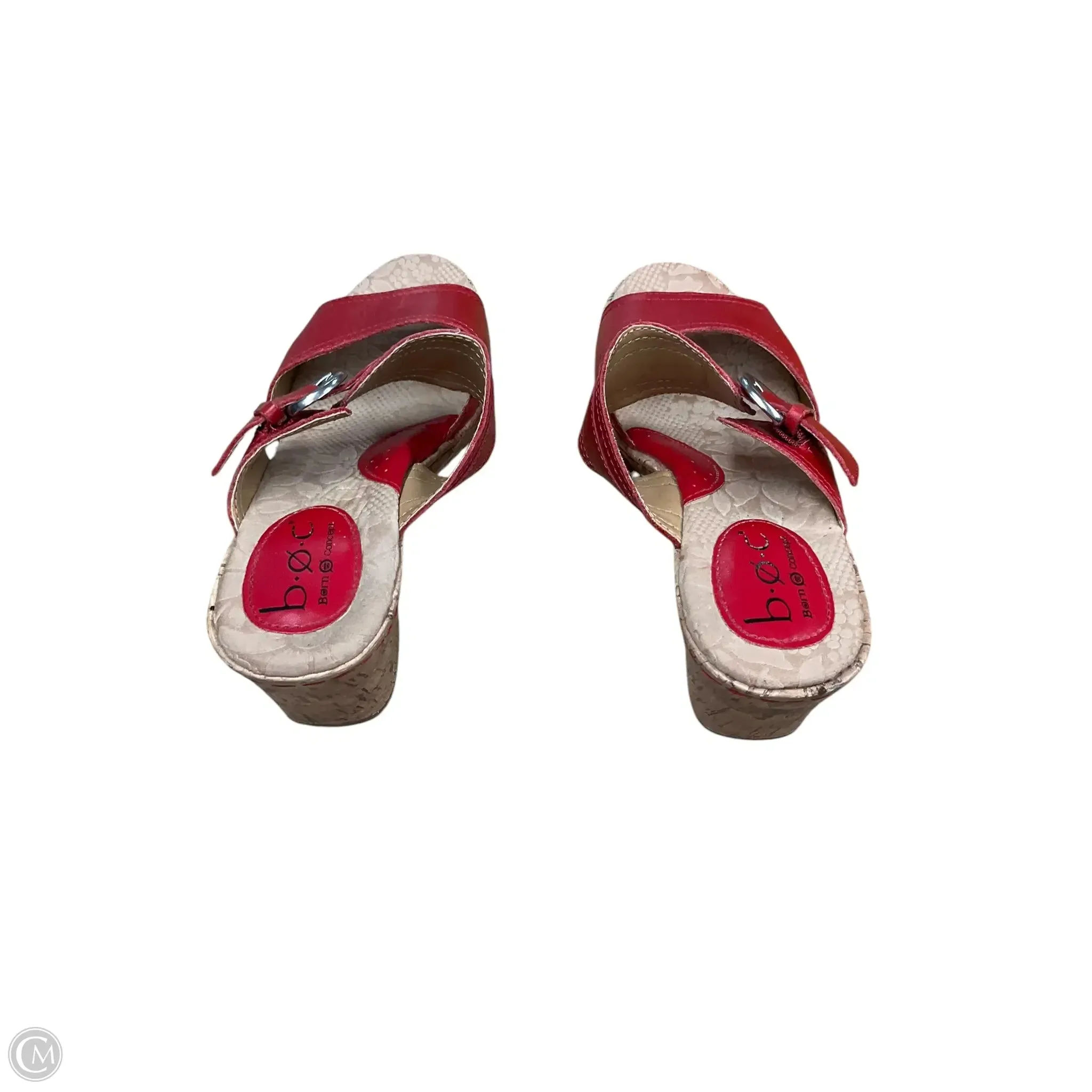 Sandals Heels Wedge By Born In Red, Size: 7
