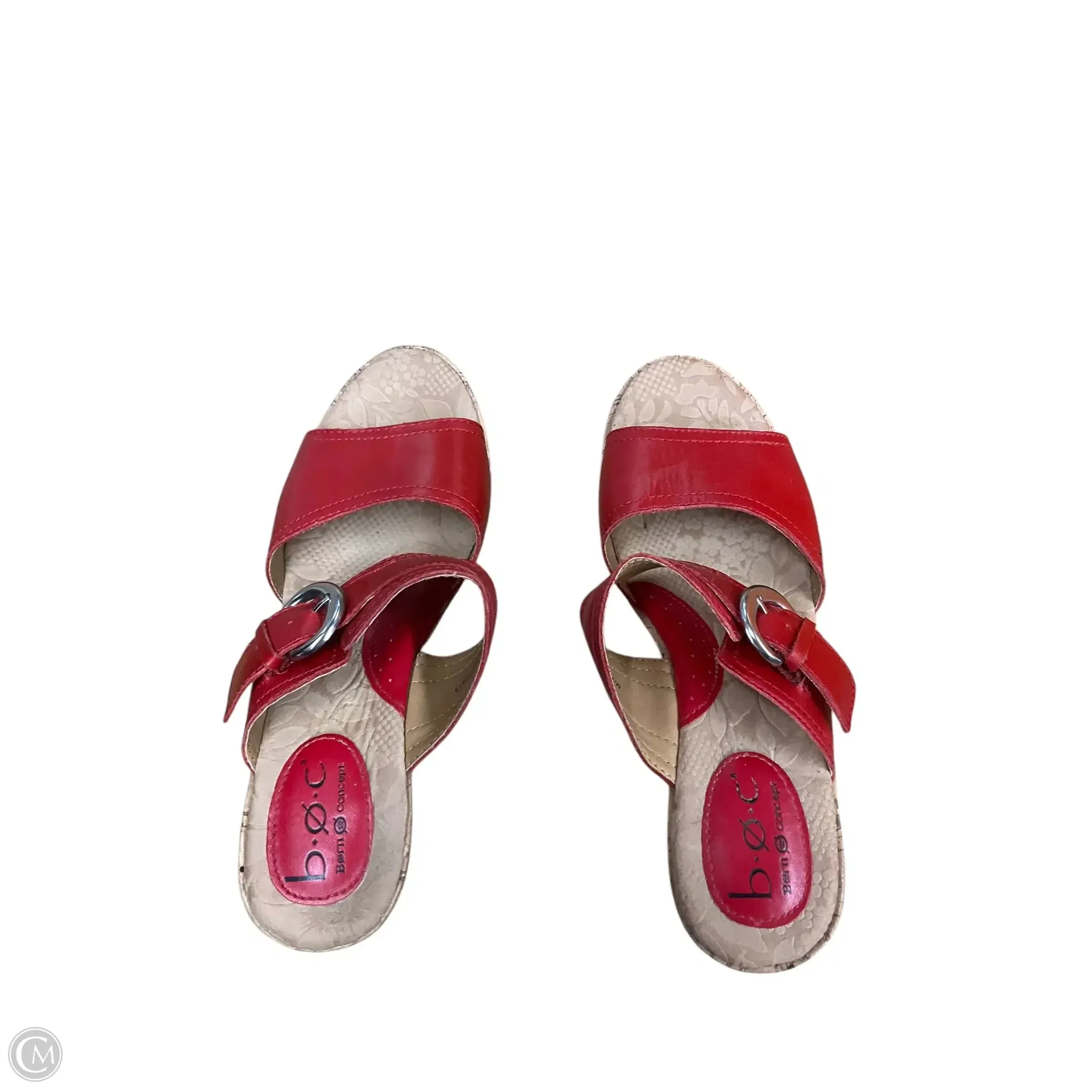 Sandals Heels Wedge By Born In Red, Size: 7