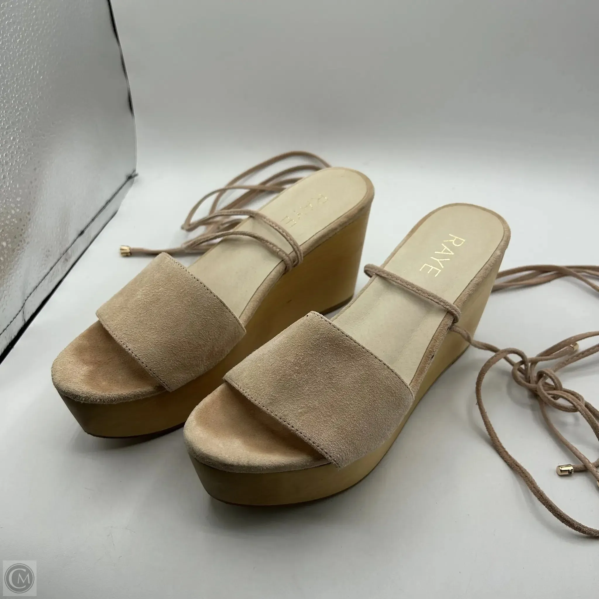 Sandals Heels Wedge By Cma In Pink, Size: 8