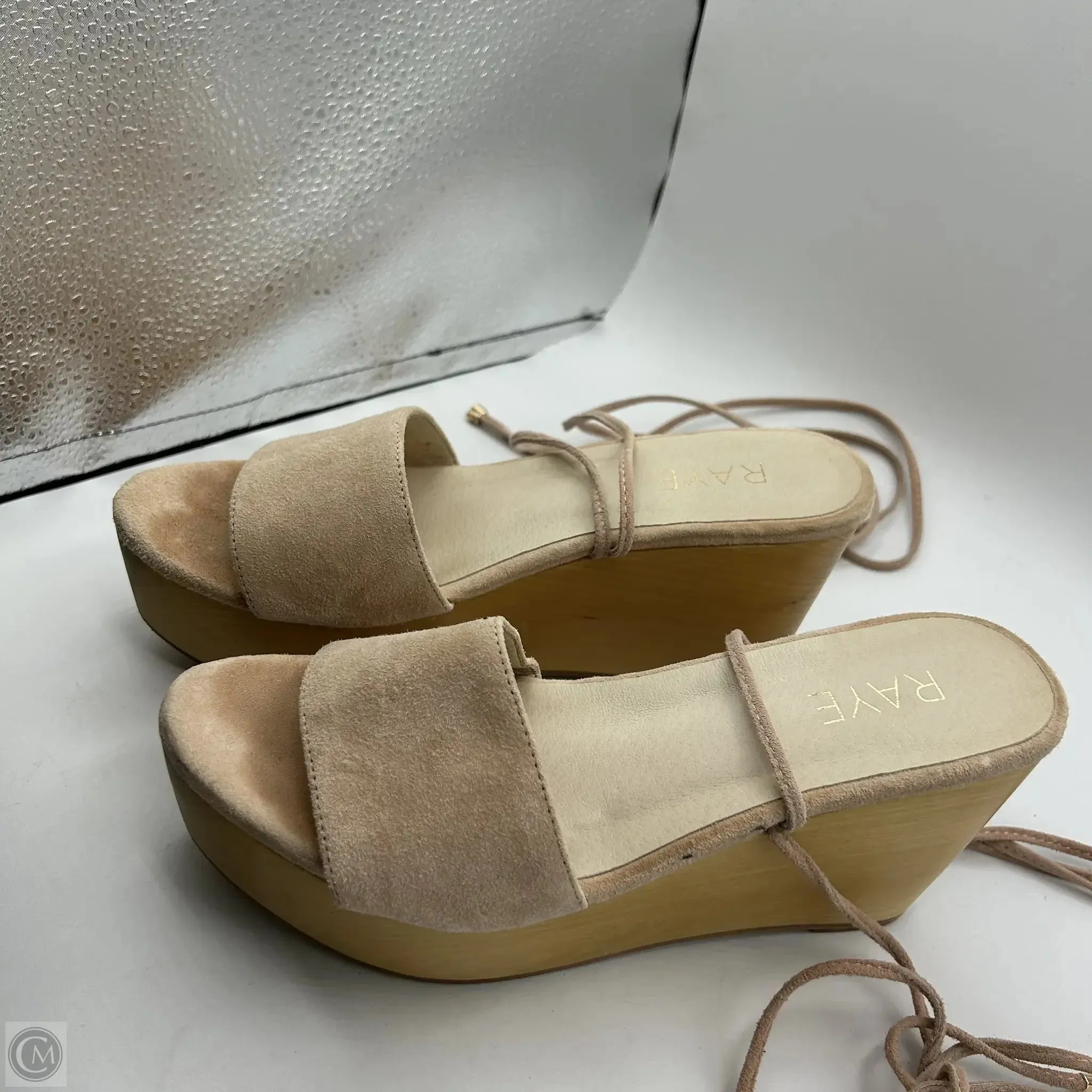 Sandals Heels Wedge By Cma In Pink, Size: 8