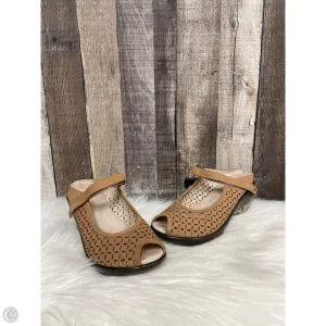 Sandals Heels Wedge By Jambu In Tan, Size: 8
