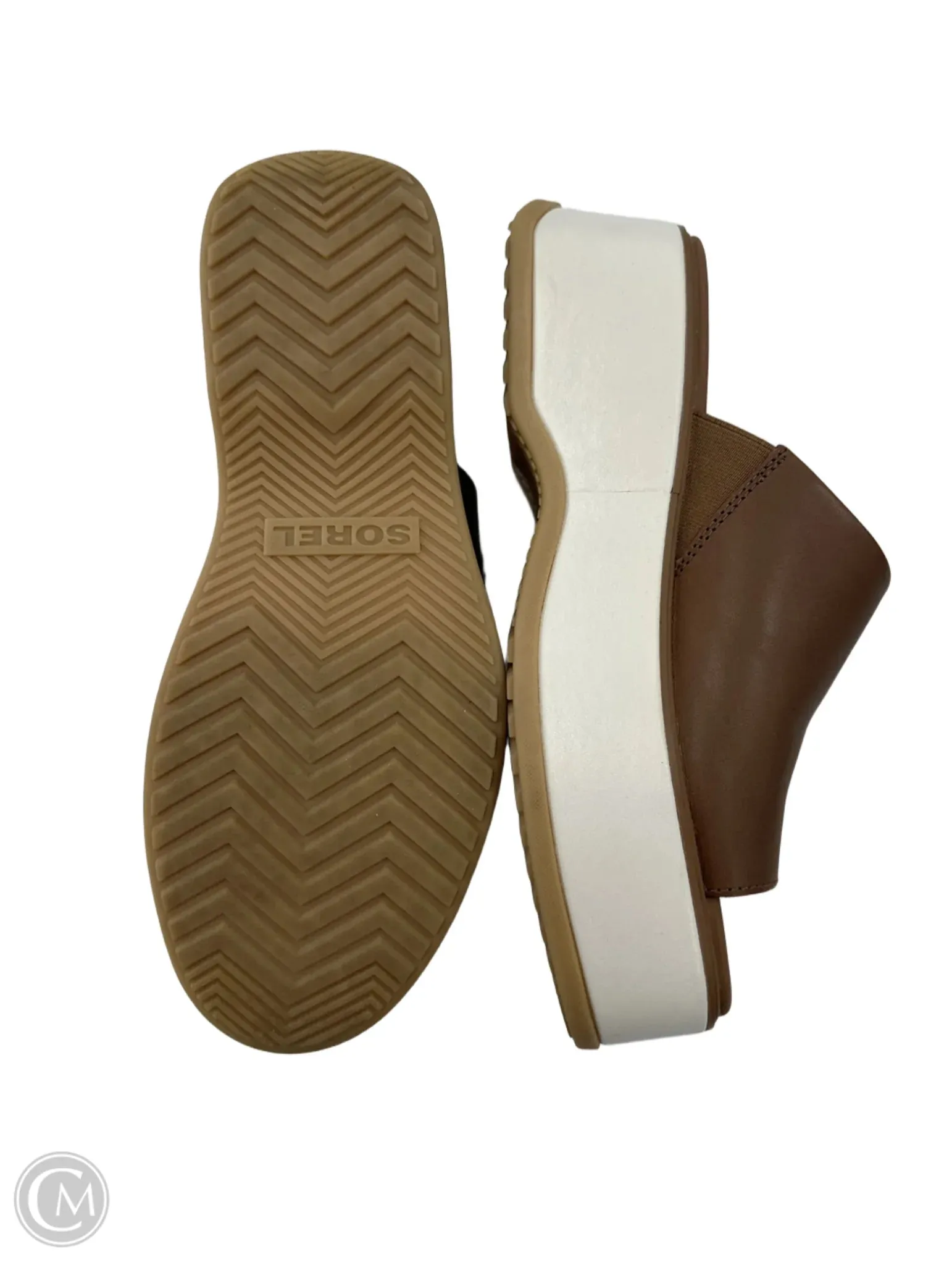 Sandals Heels Wedge By Sorel In Tan, Size: 8.5