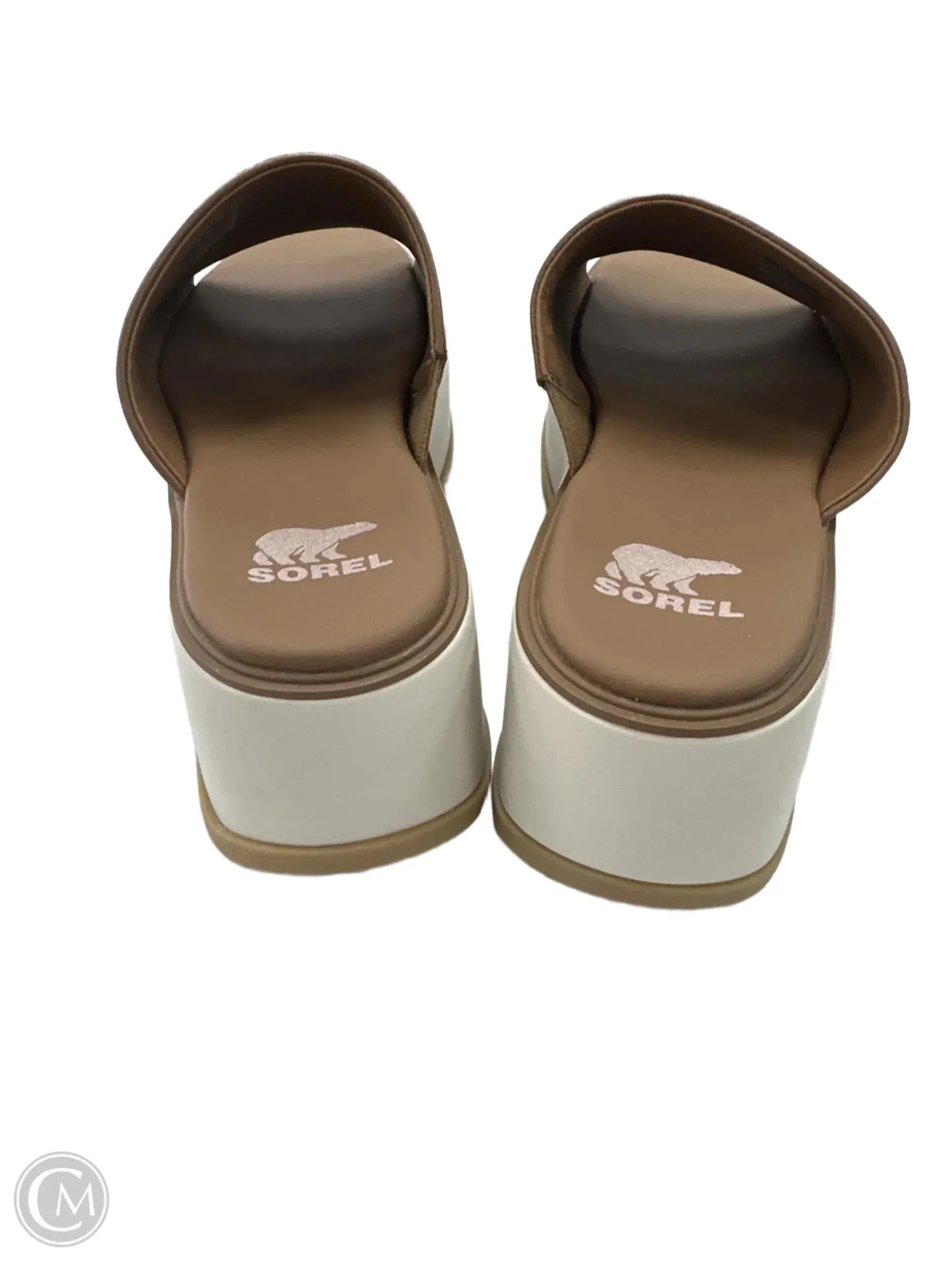 Sandals Heels Wedge By Sorel In Tan, Size: 8.5