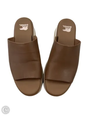 Sandals Heels Wedge By Sorel In Tan, Size: 8.5