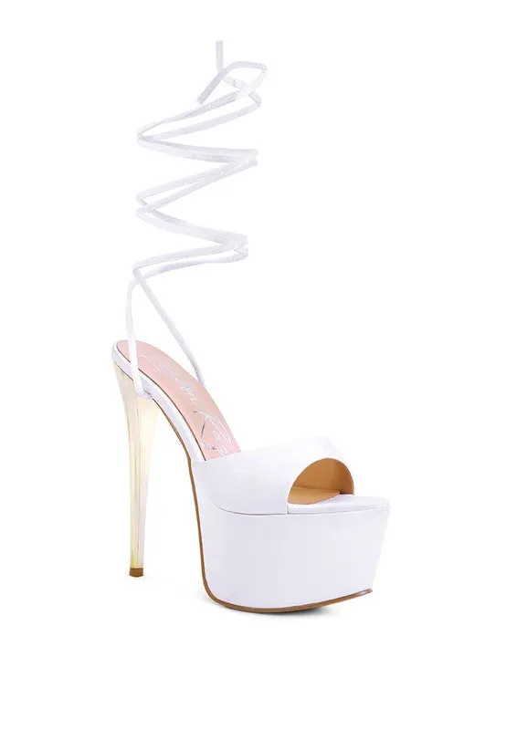 Satin Block Sandals