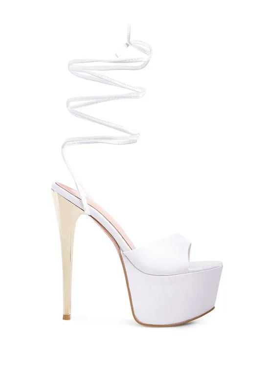 Satin Block Sandals