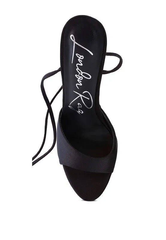Satin Block Sandals