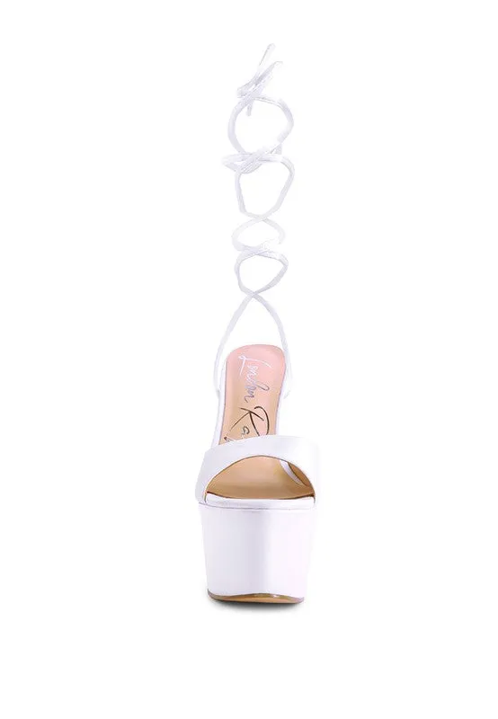 Satin Block Sandals