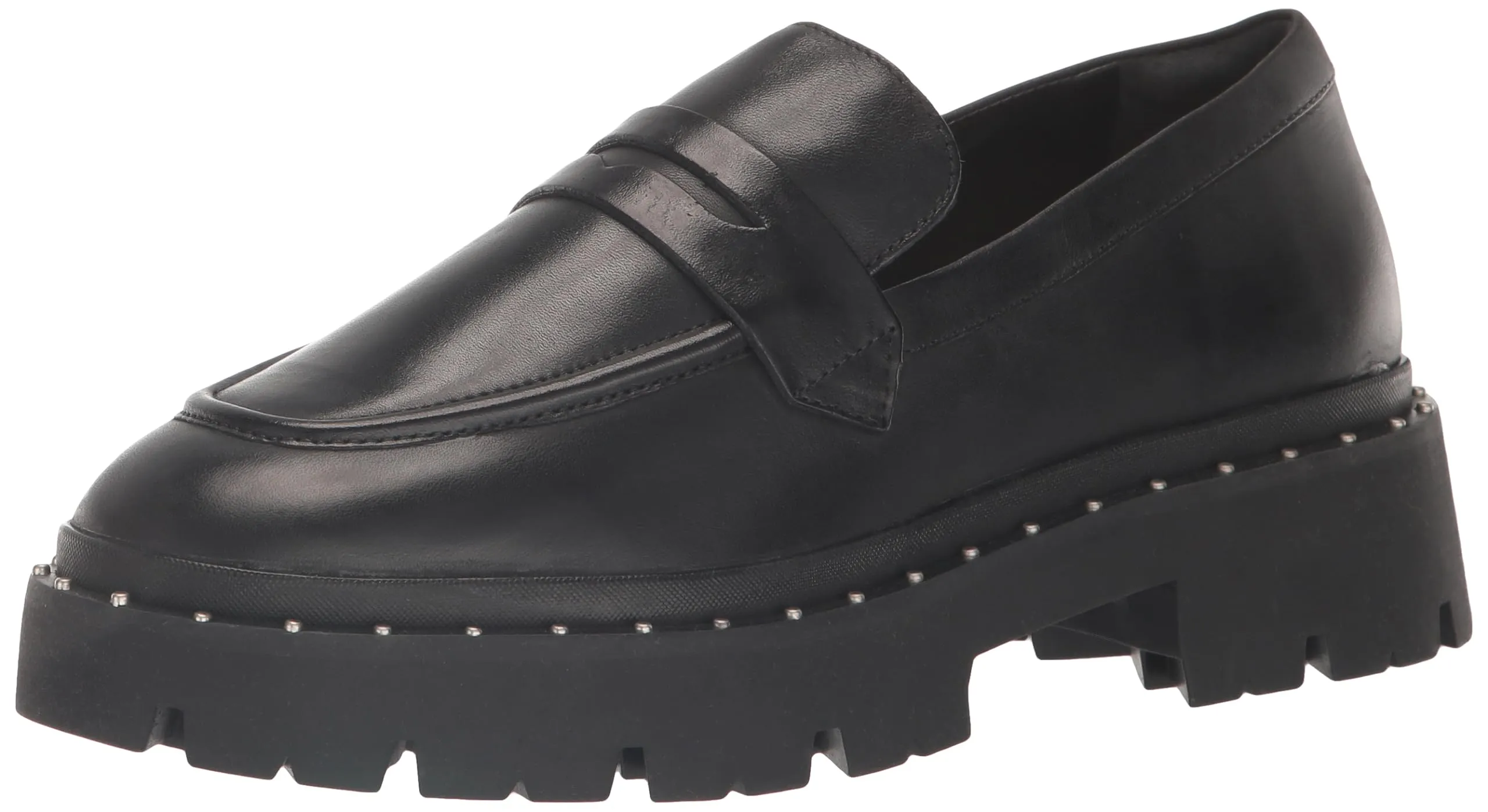 Schutz Women's Christie Studs Loafer, Black, 6.5