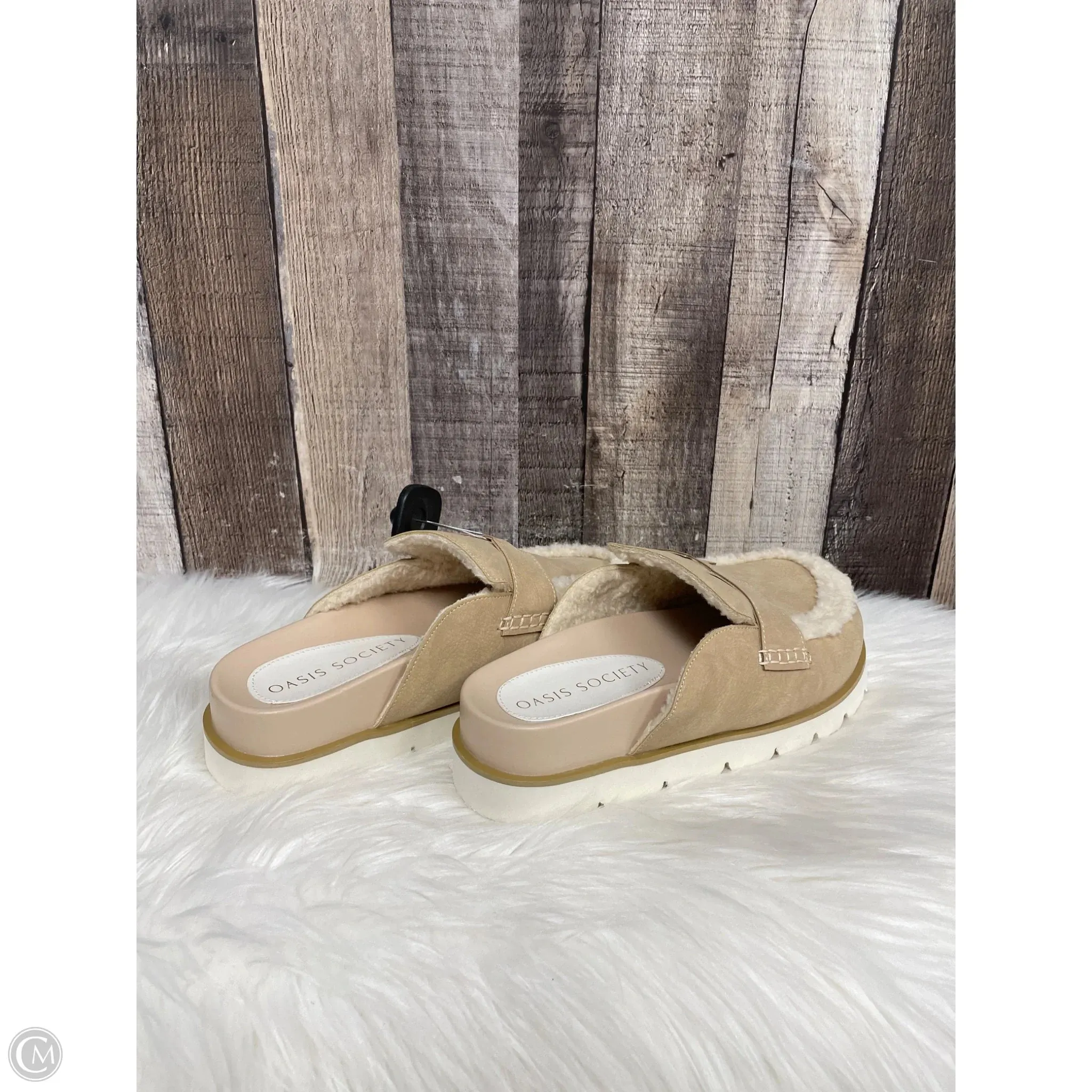 Shoes Heels Wedge By Cme In Beige, Size: 7.5