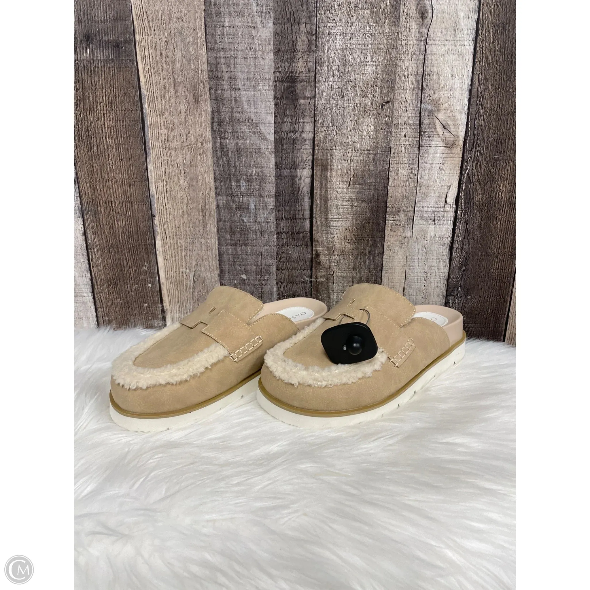 Shoes Heels Wedge By Cme In Beige, Size: 7.5
