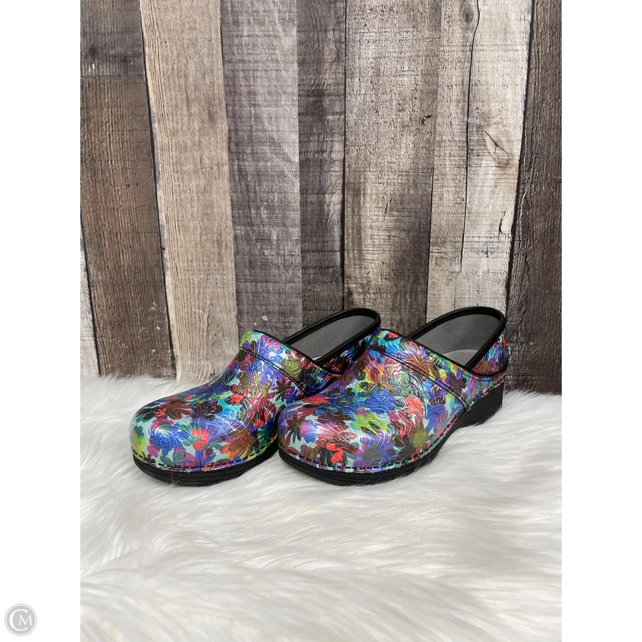 Shoes Heels Wedge By Dansko In Multi-colored, Size: 8