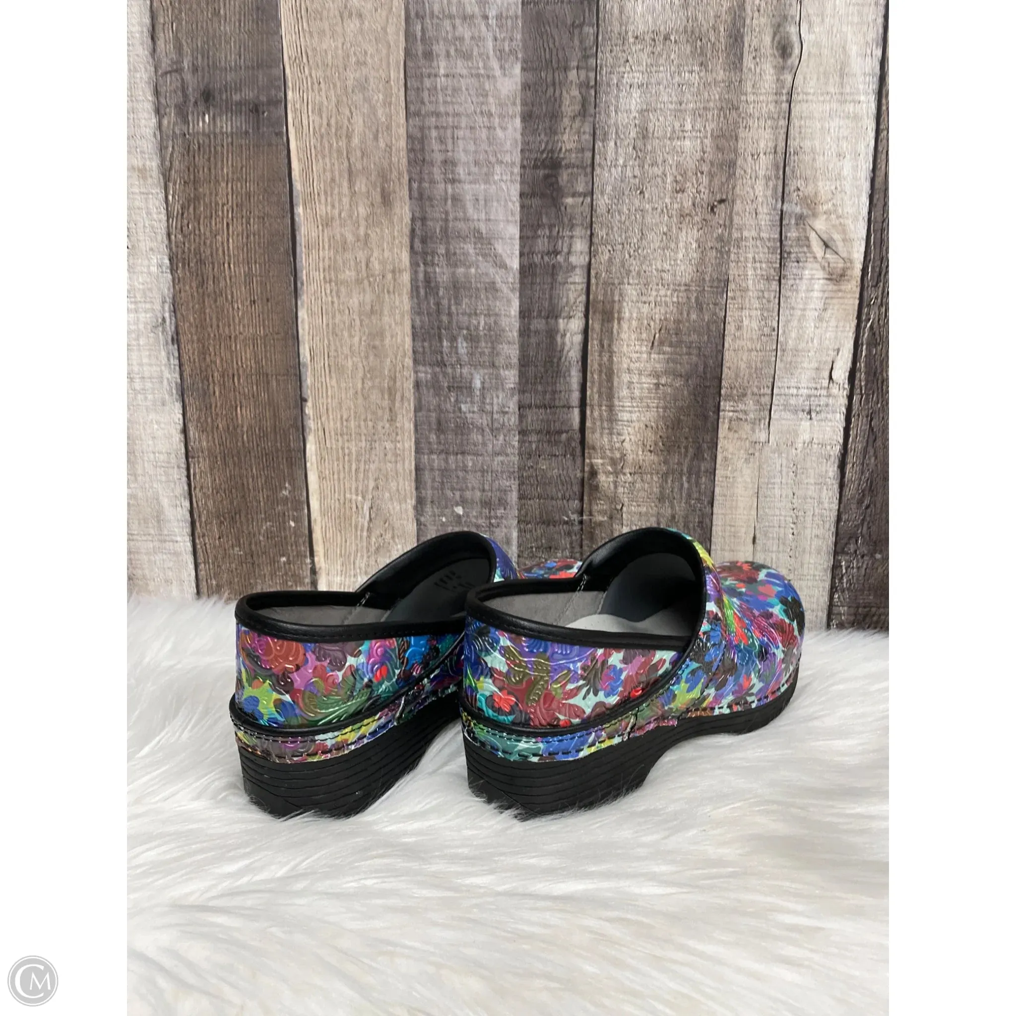 Shoes Heels Wedge By Dansko In Multi-colored, Size: 8