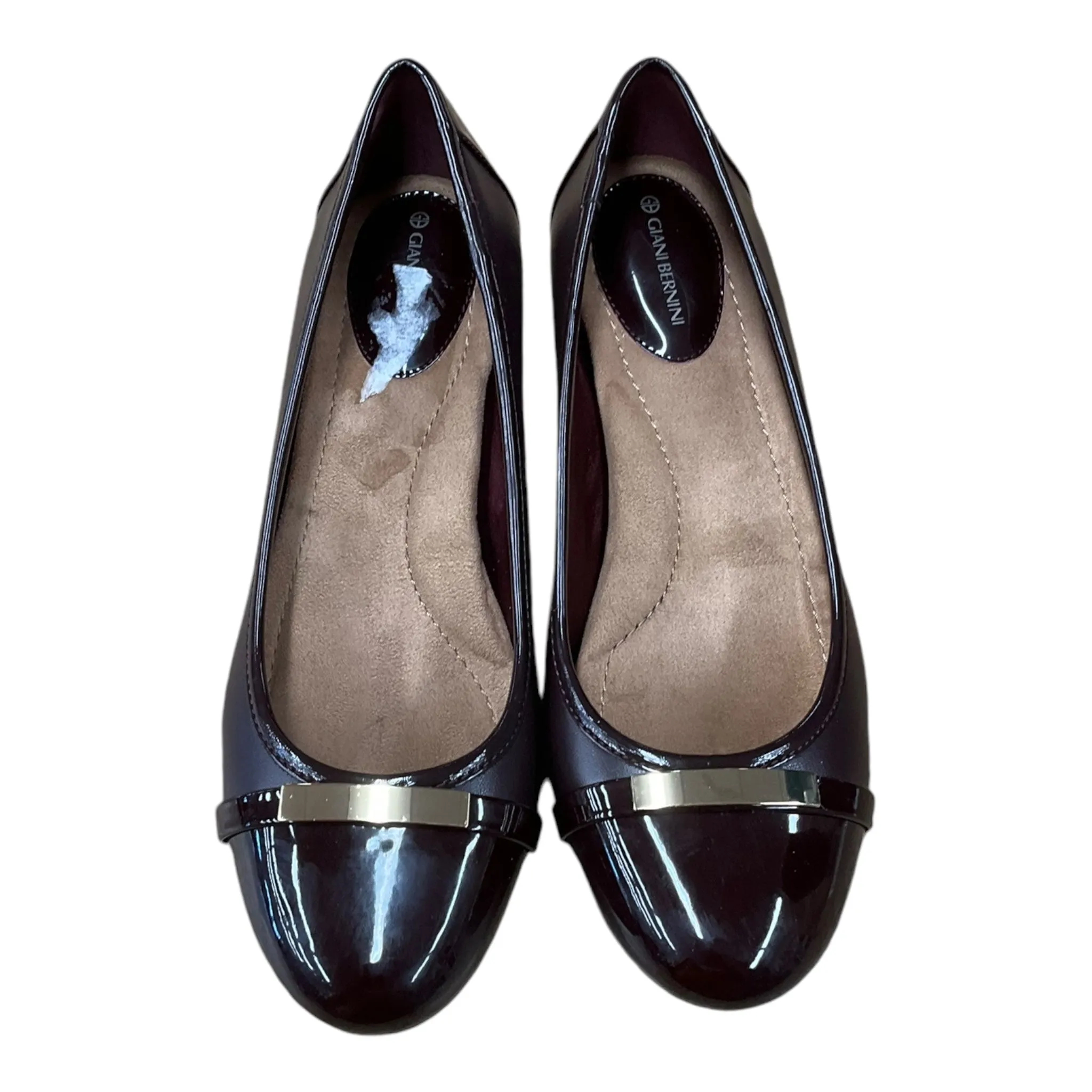 Shoes Heels Wedge By Giani Bernini In Brown & Gold, Size: 9
