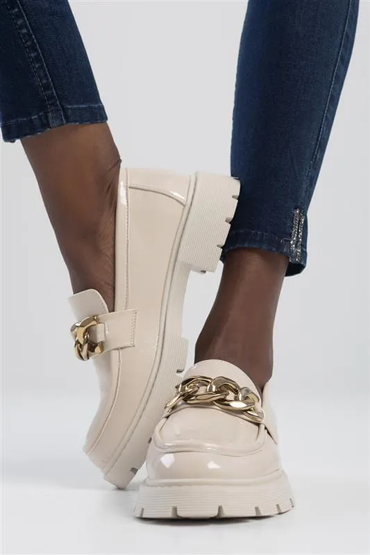 Sissyboy Bold Type Platform Loafer Cream
