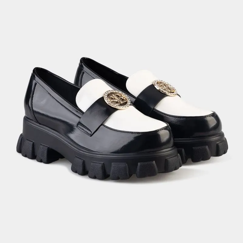 Sissyboy Ladies Loafer Black And White