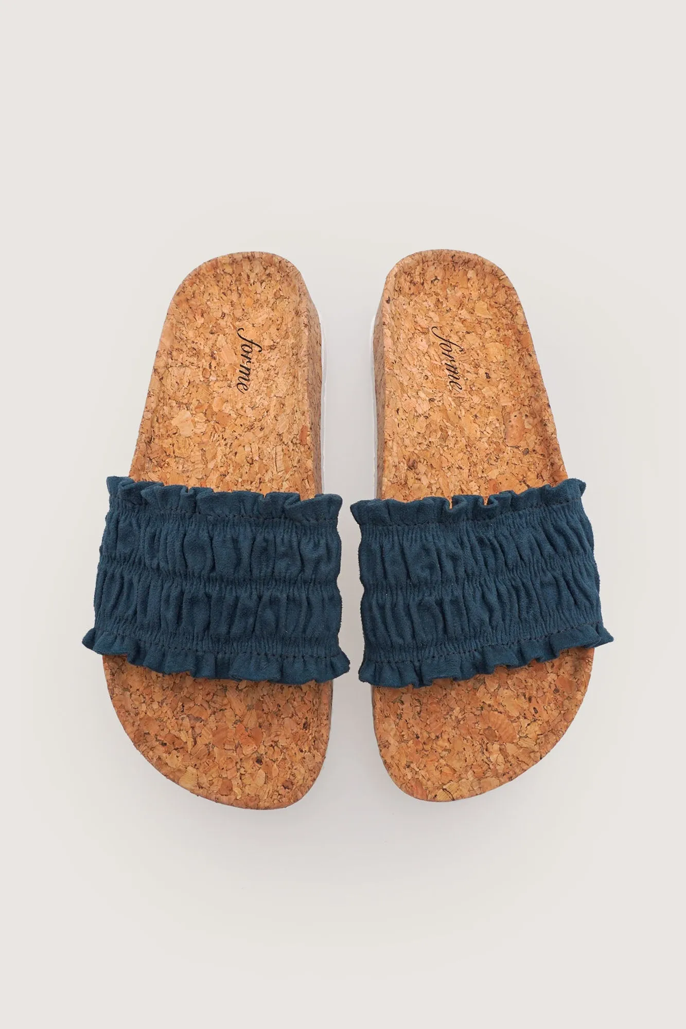 Smocked Cork Sliders