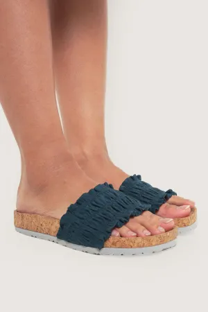 Smocked Cork Sliders