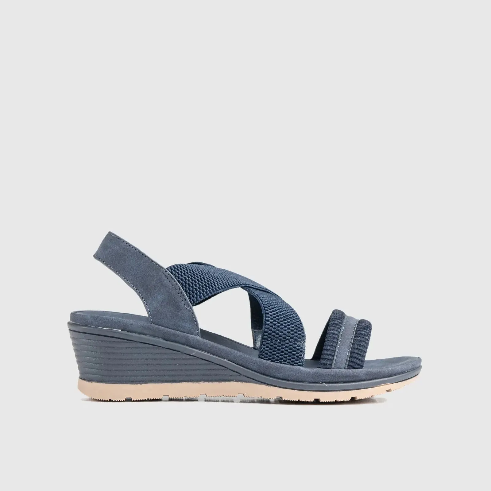 Soft Style Polina Wedge Sandal Navy 01298