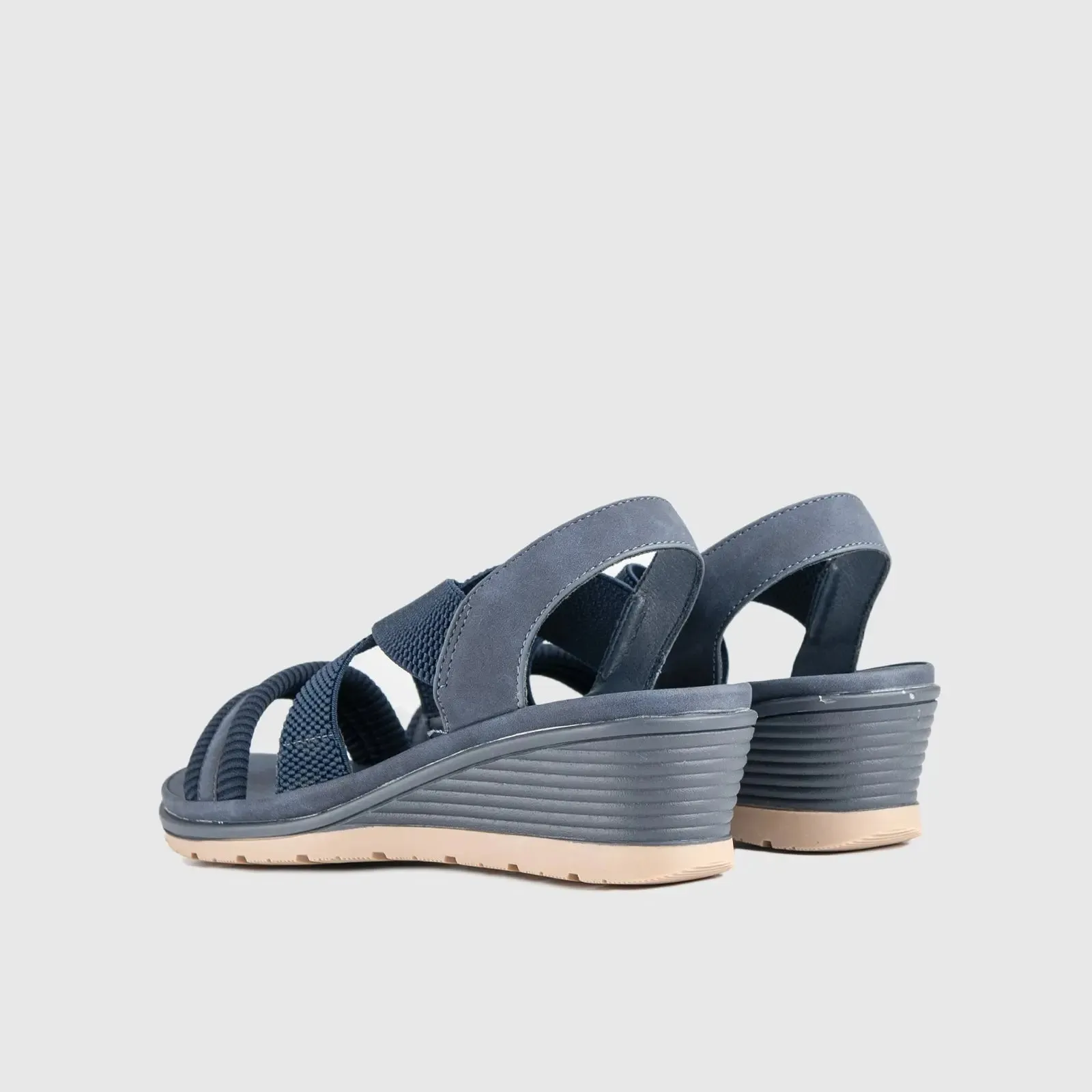 Soft Style Polina Wedge Sandal Navy 01298