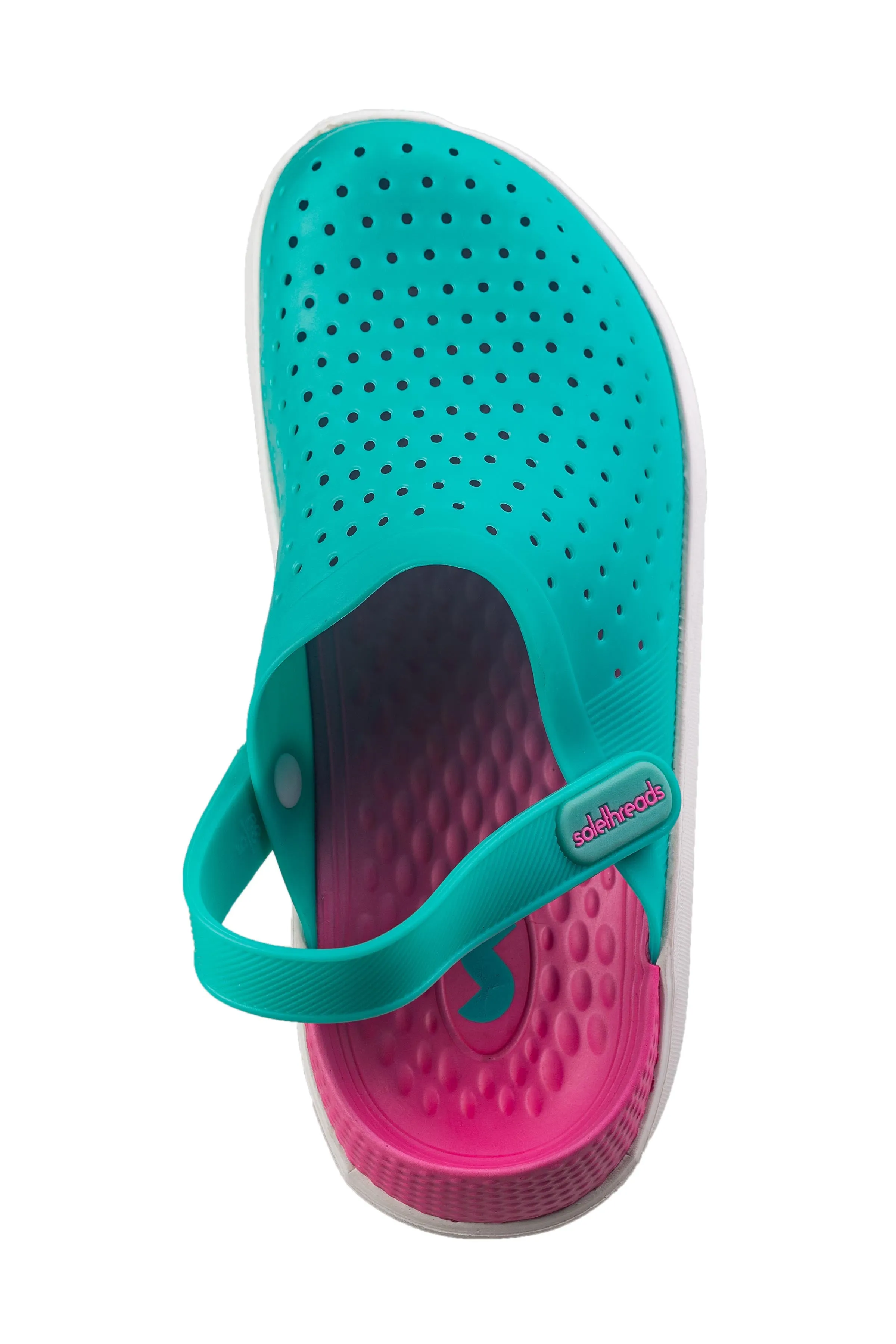 Solethreads Boys Green / Pink Sandal EVA