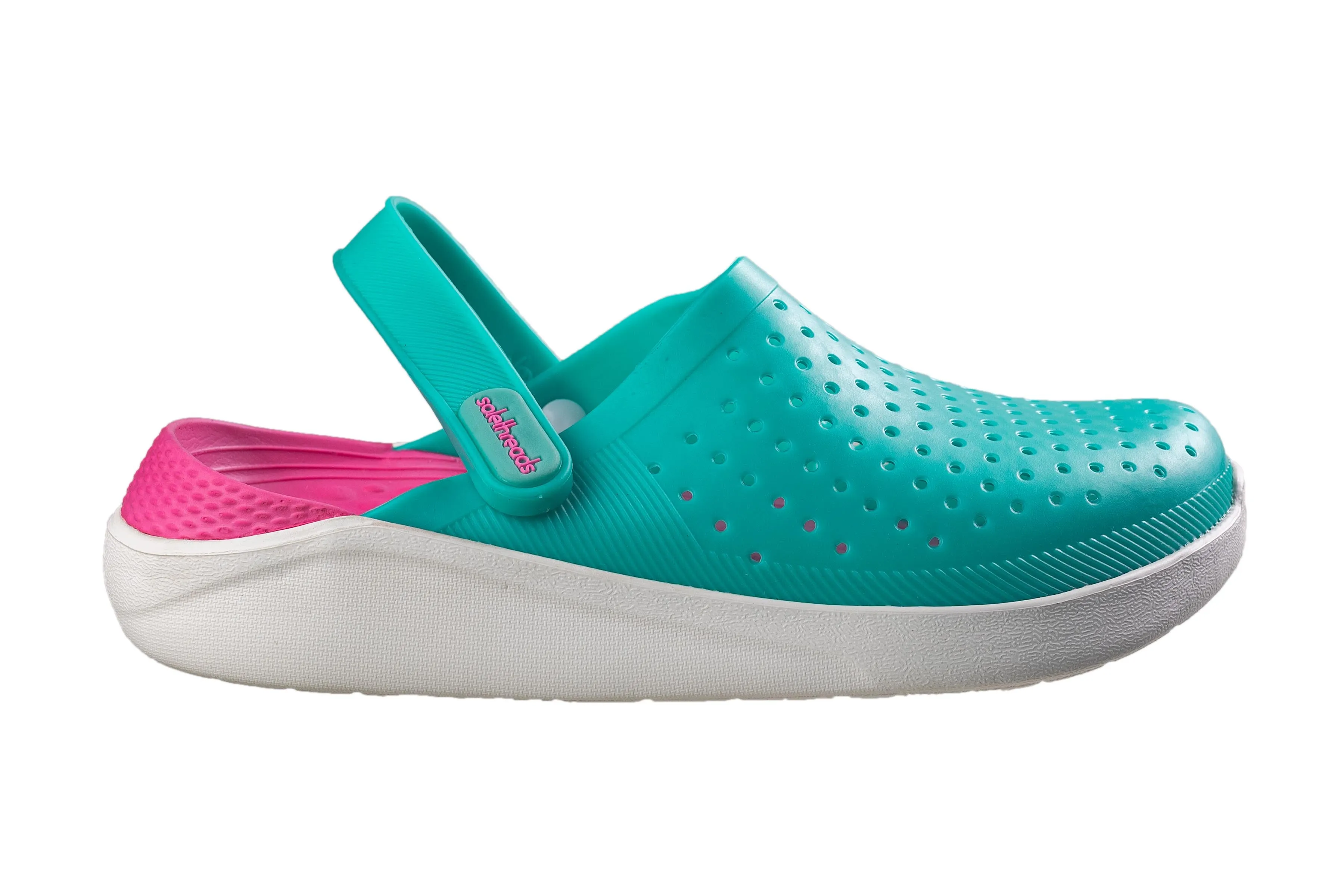 Solethreads Boys Green / Pink Sandal EVA