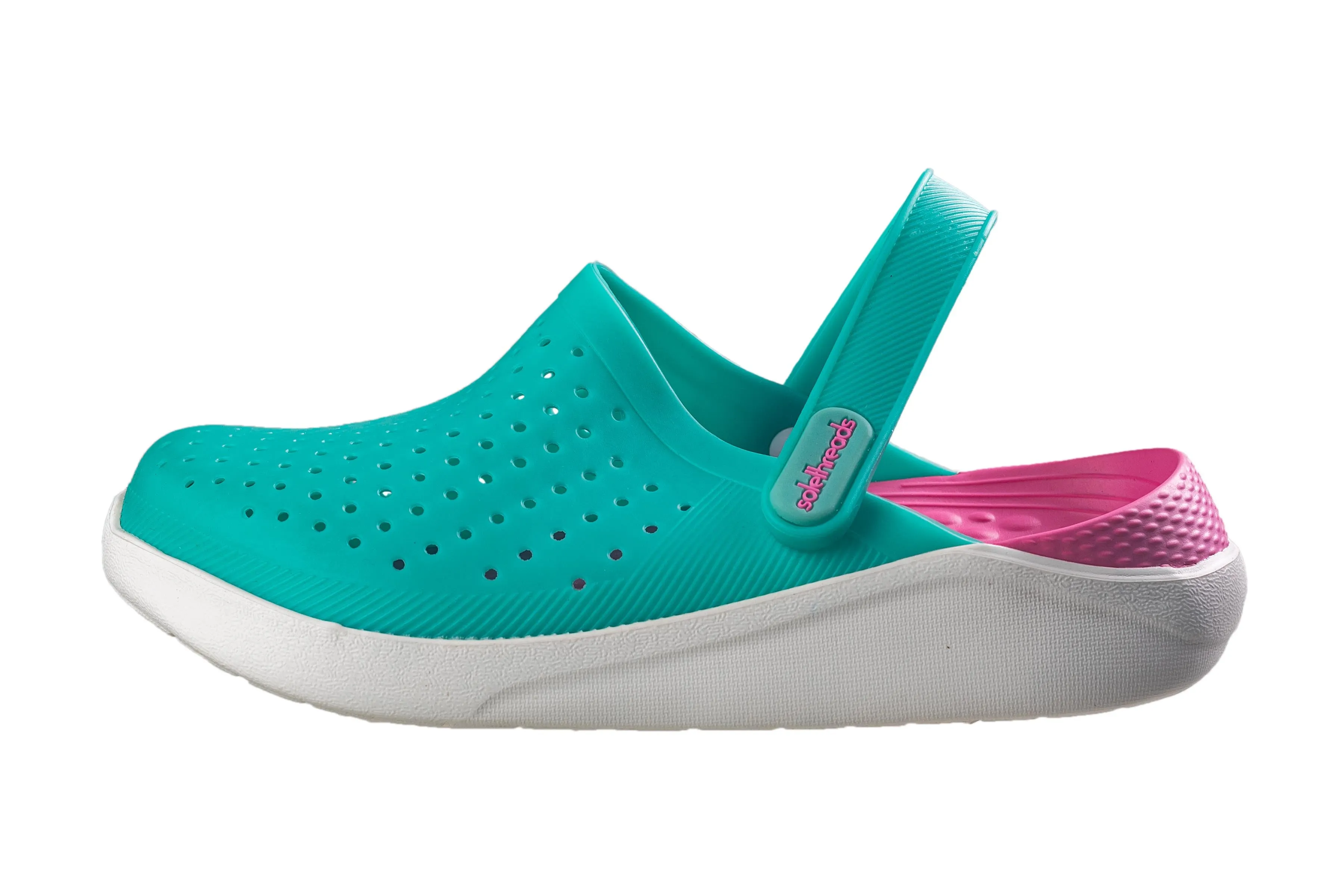 Solethreads Boys Green / Pink Sandal EVA