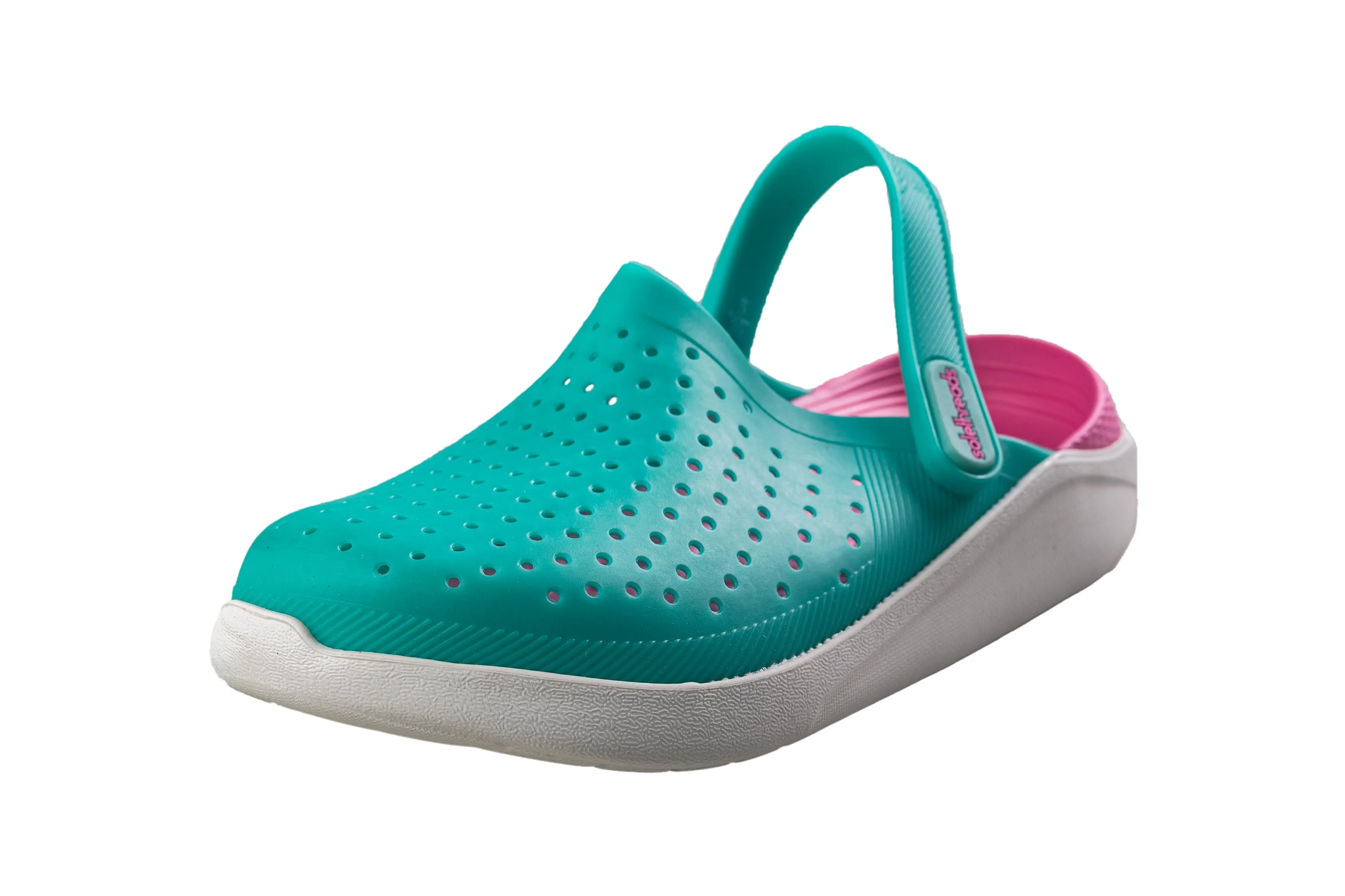 Solethreads Boys Green / Pink Sandal EVA
