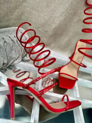 Spiral Strap Stiletto Heel