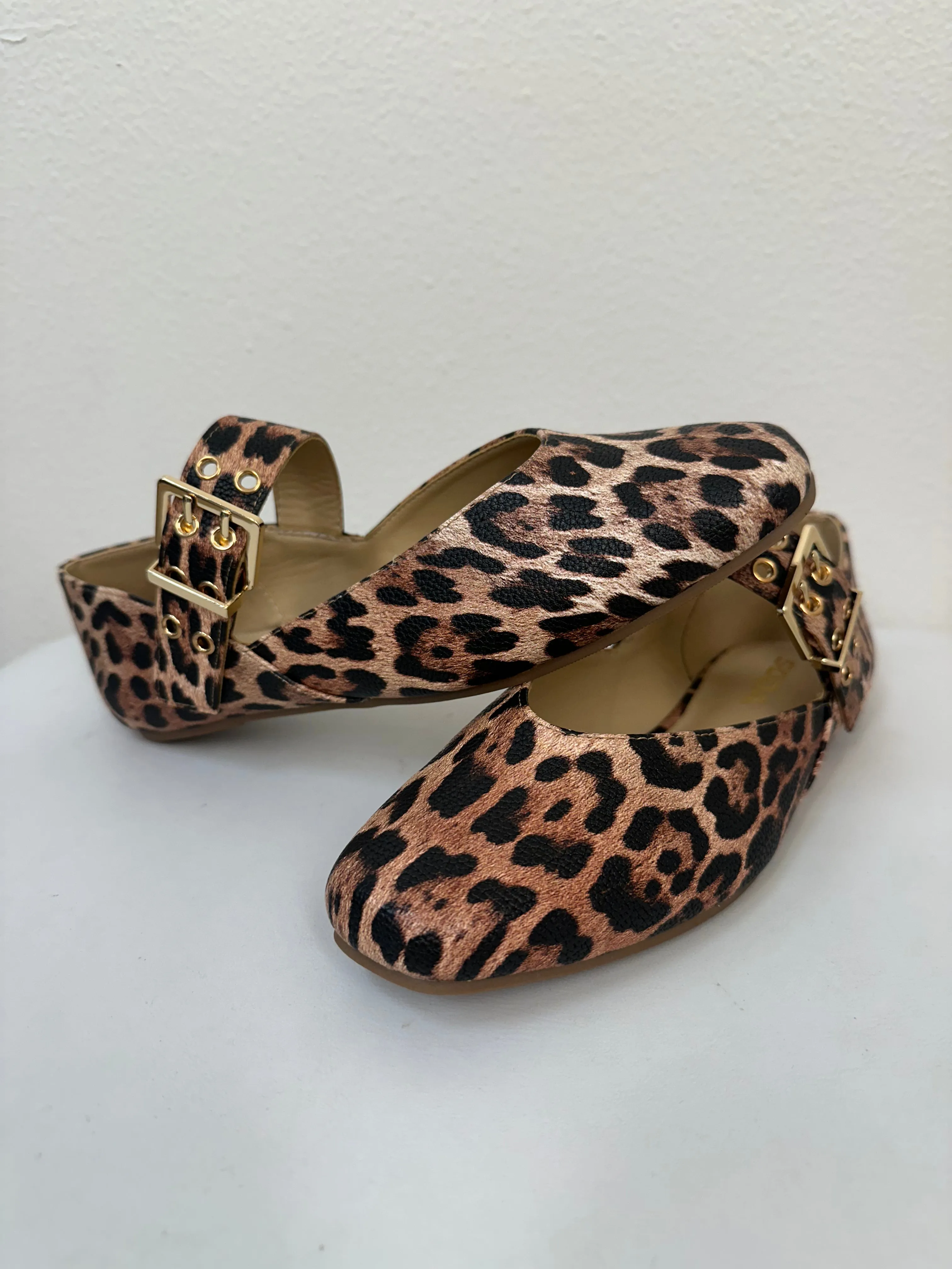Squared Toe Ballet Flat {Leopard}