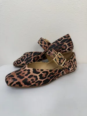 Squared Toe Ballet Flat {Leopard}