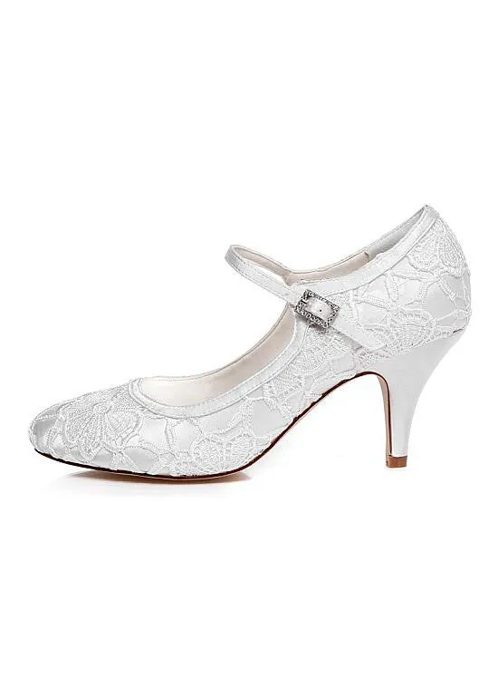 Stiletto Heels Wedding/ Bridal Shoes With Lace
