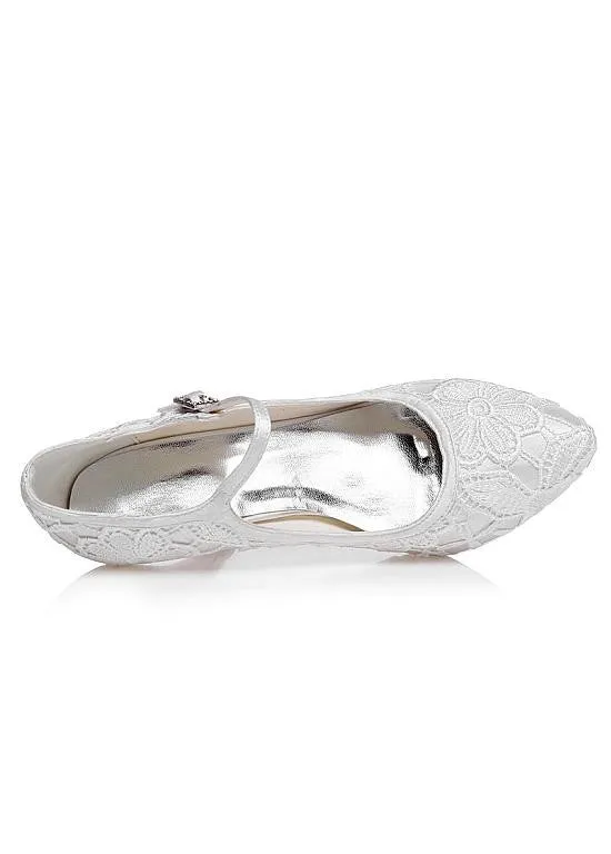 Stiletto Heels Wedding/ Bridal Shoes With Lace
