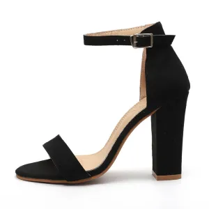 Strappy Square Heel High Sandals