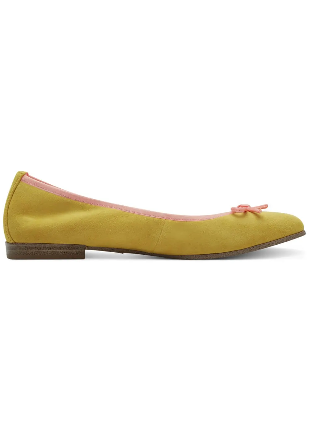 Tamaris Claire Leren Ballerina's Yellow