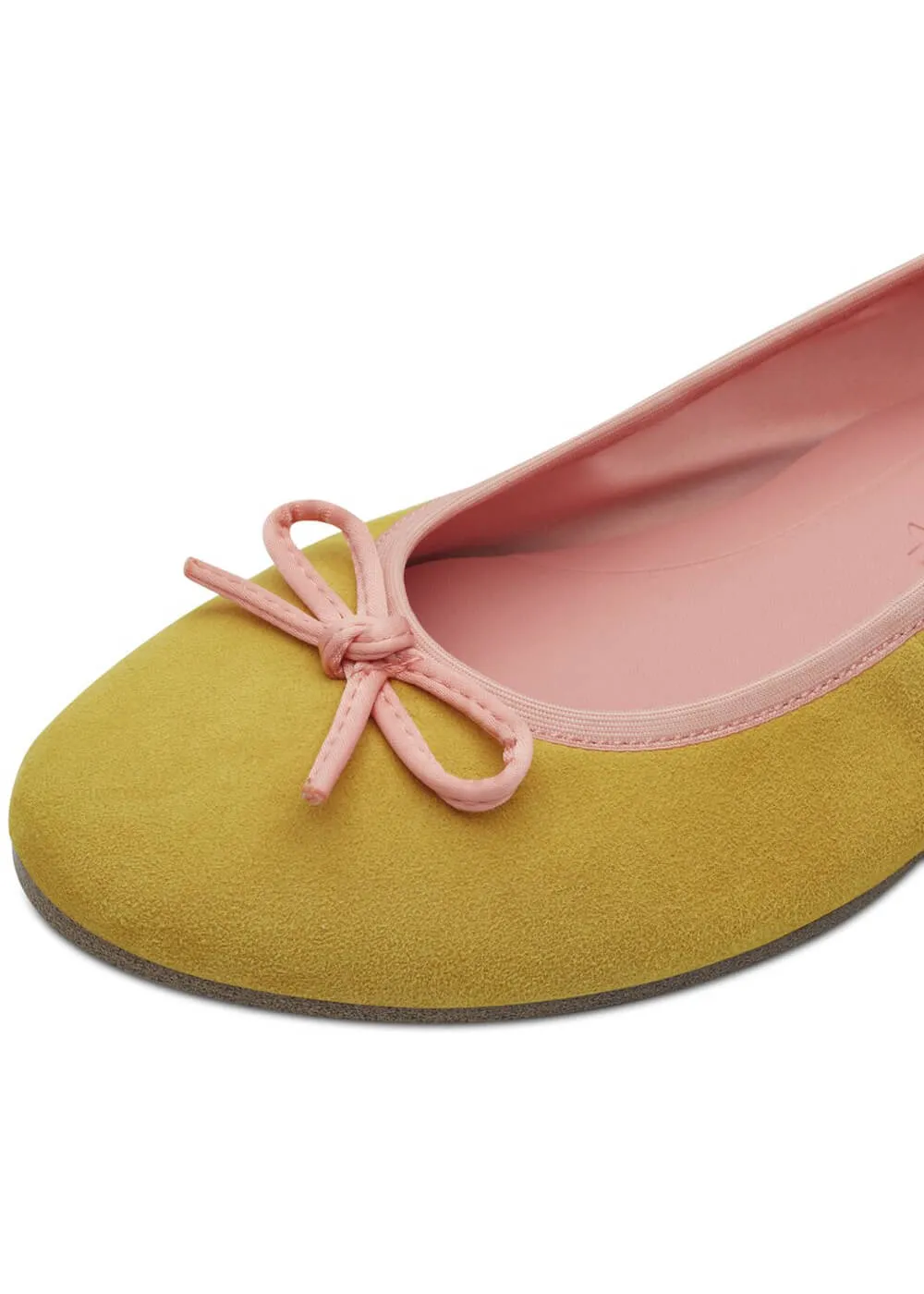 Tamaris Claire Leren Ballerina's Yellow