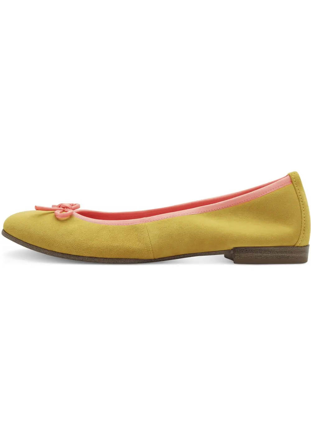 Tamaris Claire Leren Ballerina's Yellow
