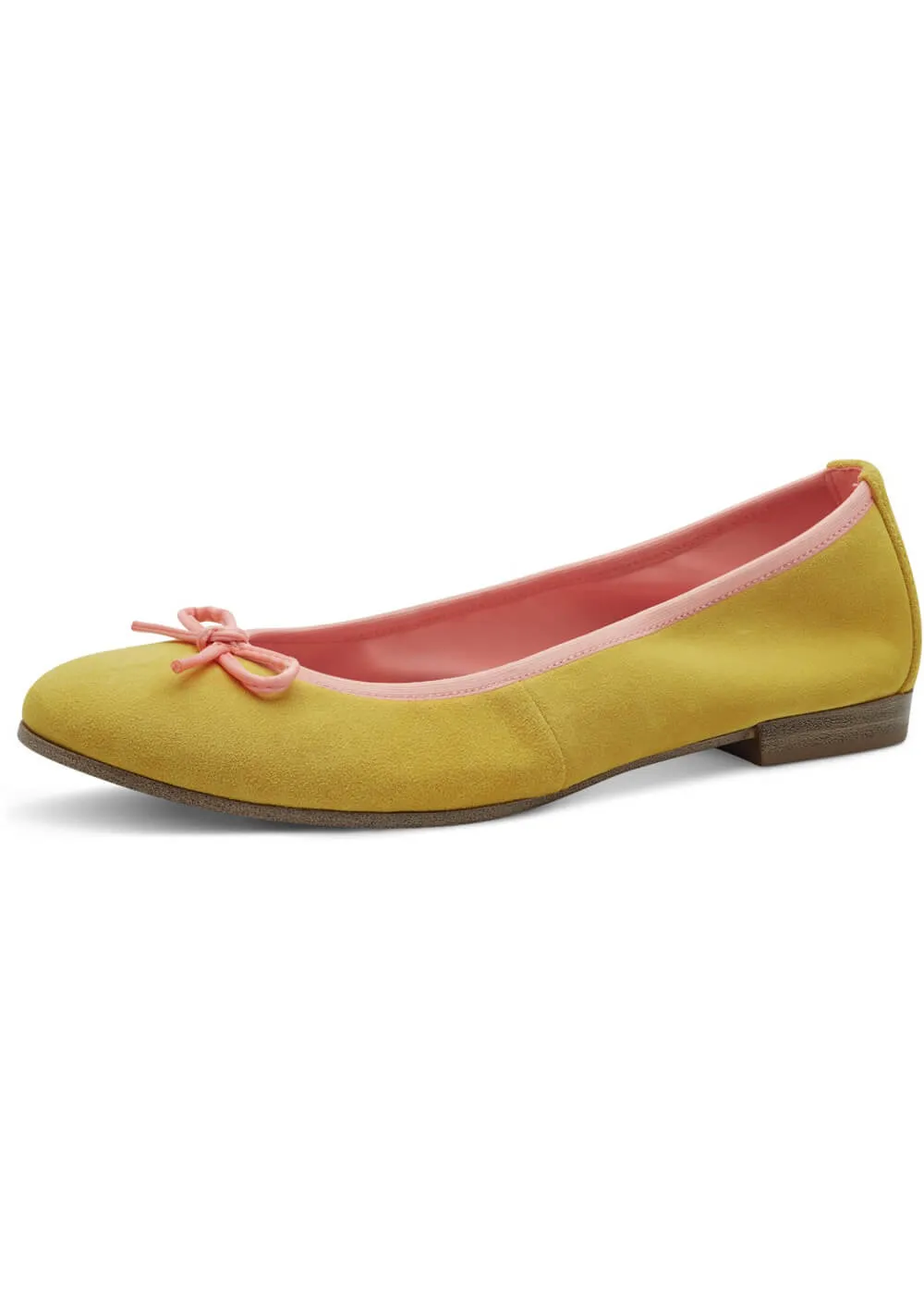 Tamaris Claire Leren Ballerina's Yellow