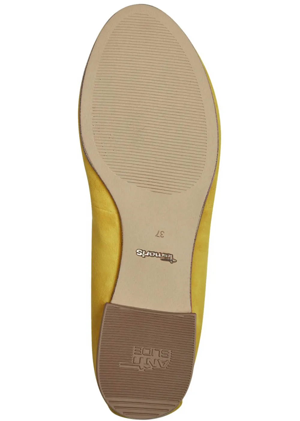 Tamaris Claire Leren Ballerina's Yellow