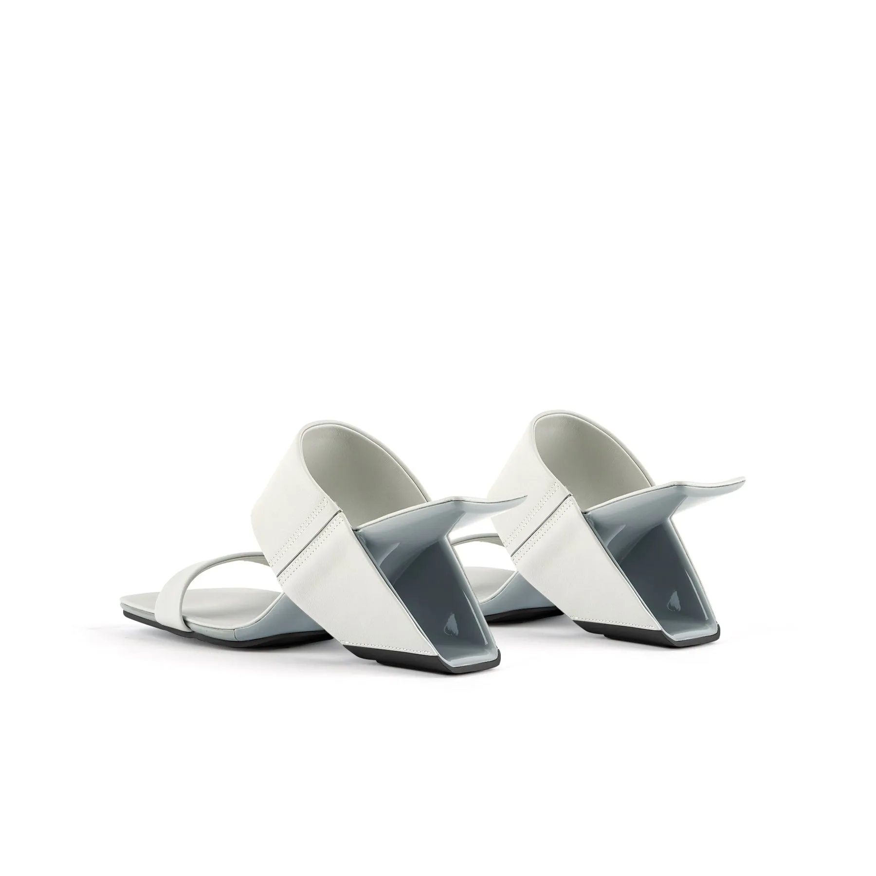 The Juicy Topic Leather Heel Sandal - Ivory