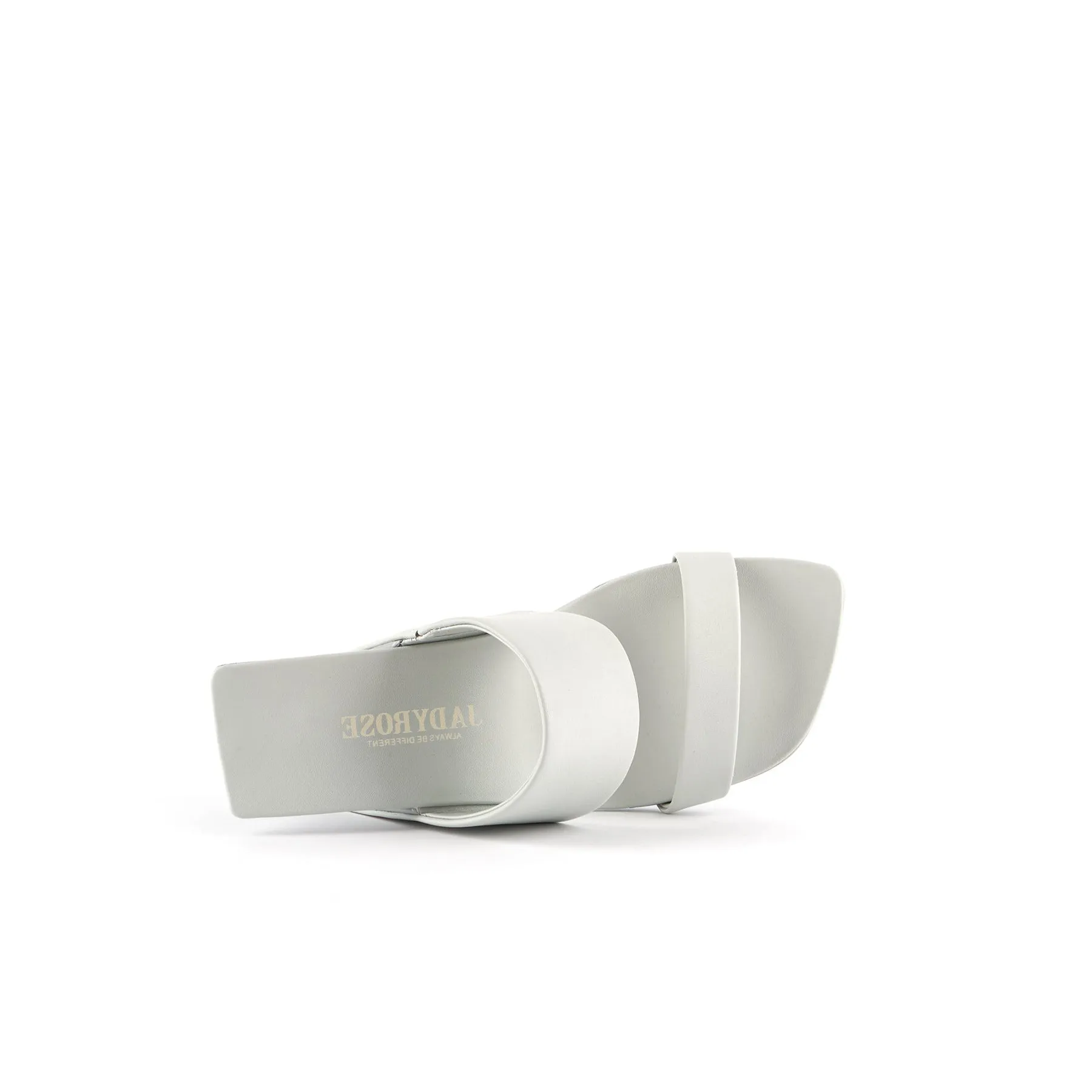 The Juicy Topic Leather Heel Sandal - Ivory