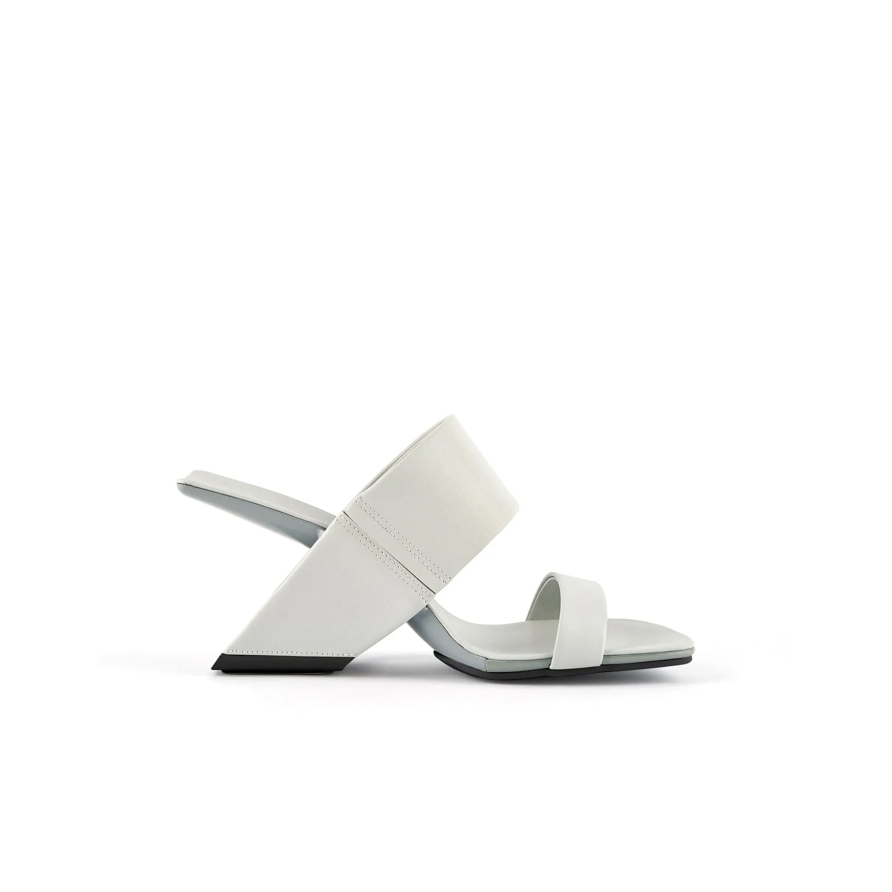 The Juicy Topic Leather Heel Sandal - Ivory
